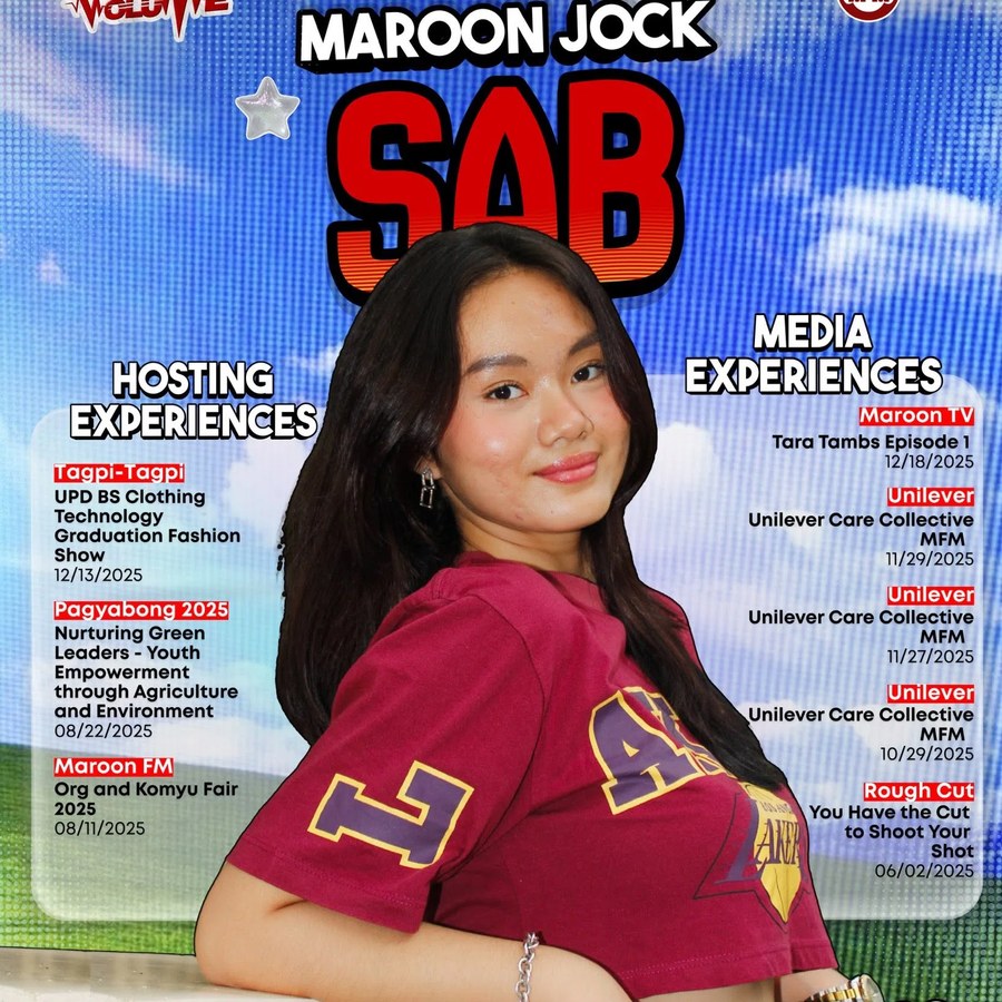 Sab, Maroon FM host, in the Full Me promo card